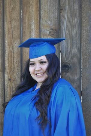 Lizzy in cap and gown. 