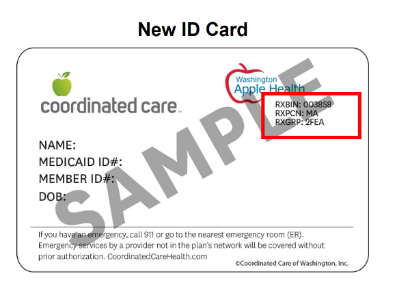 Sample insurance card