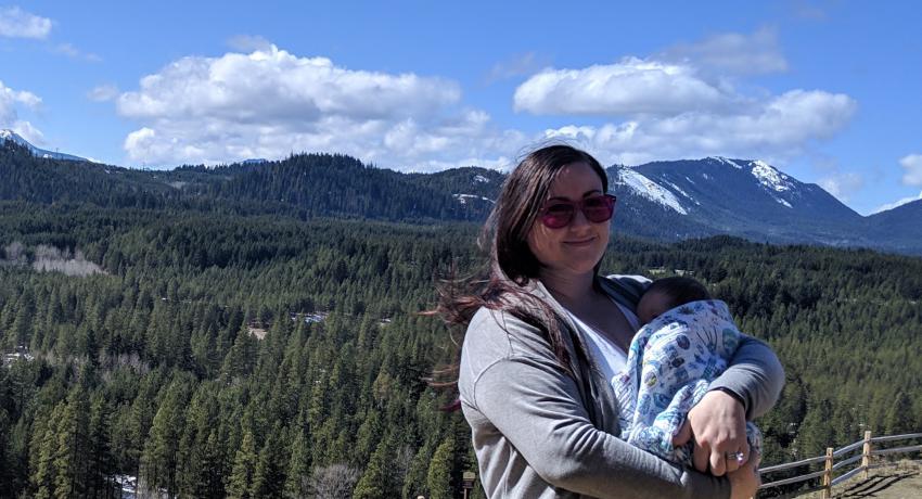 Erin and baby zoe.