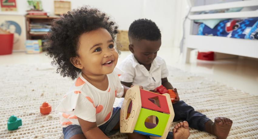 young children playing 